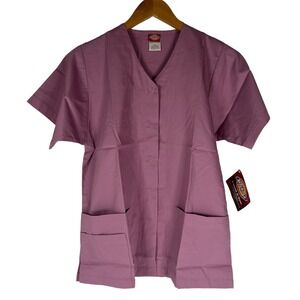 Dickies NWT Size Small Lavender / Rose Pink Scrub Top Brand New